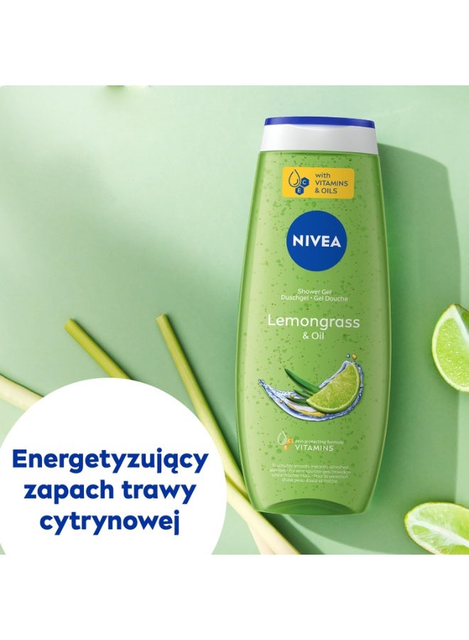 Nivea Fresh Shower Lemongrass & Oil Skin Protecting Formula with Vitamins 250ML - Image 4
